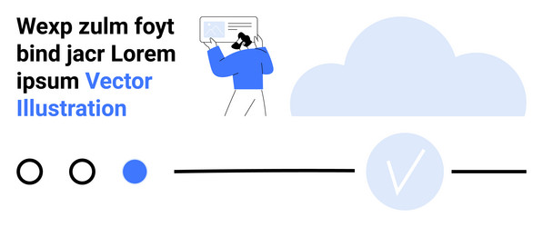 digital workflow concept with man holding document vector image