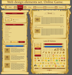 Website Layout & UI Elements vector image
