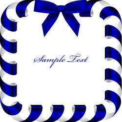 frame with blue ribbon vector