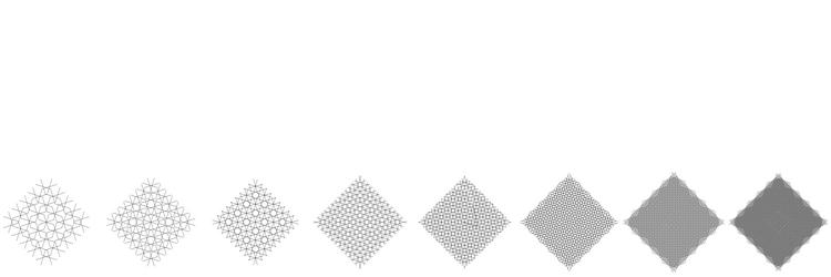 geometric weave element with intersecting lines vector image