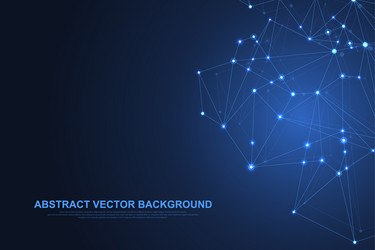 global network connections with points and lines vector image