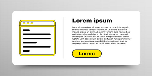 line computer api interface icon isolated on white vector image