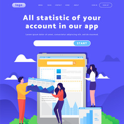 web site design template dashboard widgets vector image