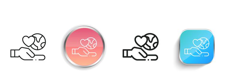 environment icon thin linear regular and button vector image