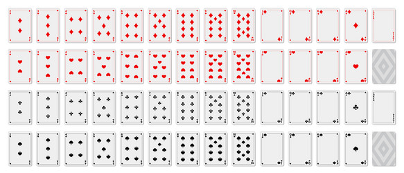 Playing cards set poker full Royalty Free Vector Image