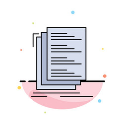 code coding compile files list flat color icon vector image