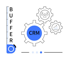 crm system optimization with buffer scale vector image