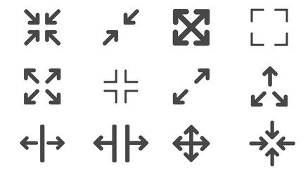 full screen icon interface menu cursor bitton vector image