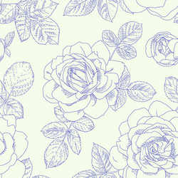English roses seamless Royalty Free Vector Image