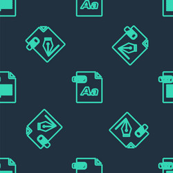 set line otf file document ai and txt on seamless vector image