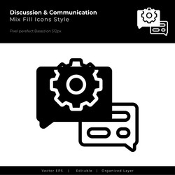 Conversation settings icon vector