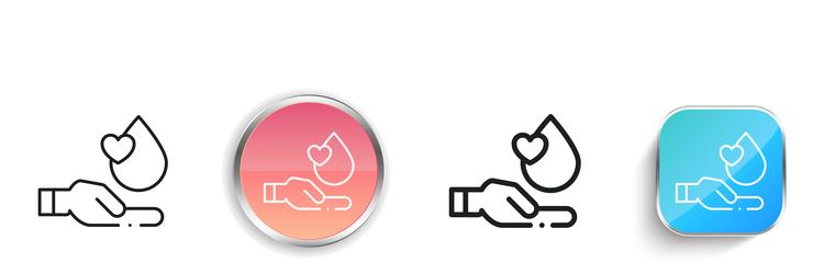 environment icon thin linear regular and button vector image