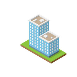 Set of isolated 3d isometric realistic cartoon Vector Image