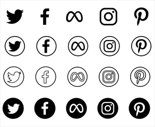 Social media icons vector