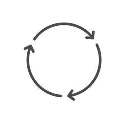 Sync Refresh Icon - Line Style Vector Image