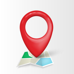 Location icon map with pin pointer vector