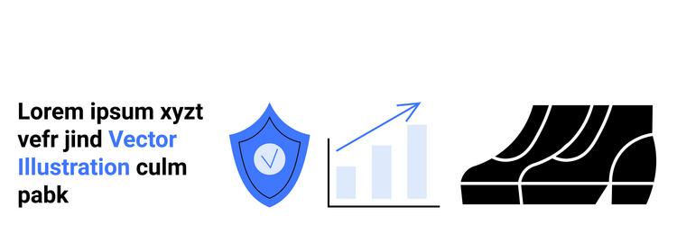 security badge analytics chart and steps vector image