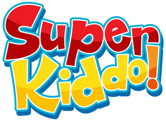 Super kiddo logo text design vector