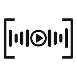 audio track playing with play button icon showing vector image