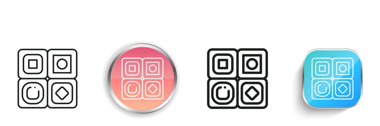chocolate icon thin linear regular and button vector image
