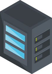 Computer case technology hardware device isometric vector