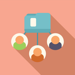 network database icon flat platform system vector image