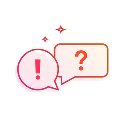 question and answer speech bubbles icon gradient vector image