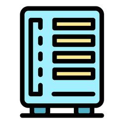 computer data storage icon color outline vector image