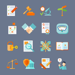 legal compliance icons set vector