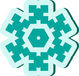 simple snowflake icon isolated on white background vector image
