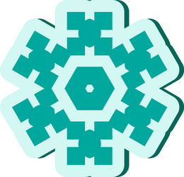 Simple snowflake icon isolated on white background vector