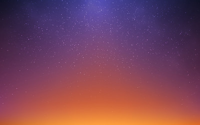 Sunset stars realistic orange gradient vector