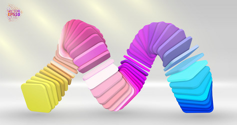 bright 3d abstraction with an array of smoothly vector image