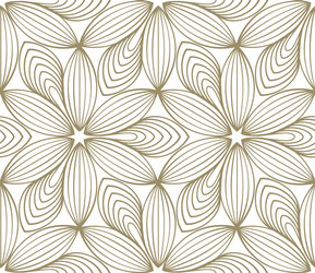minimalistic repeating linear flower pattern vector image