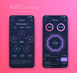 mobile application interface ui design stock vector image
