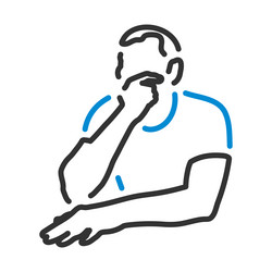 Thinking man icon working problem solving person Vector Image