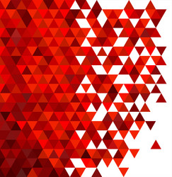 Abstract geometric background with red triangles vector
