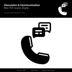 Answer phone icon vector