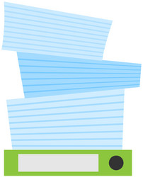 stack documents and assignments on folder vector image