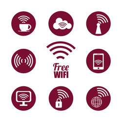 Wi-fi design vector