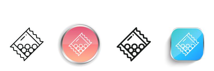 chocolate icon thin linear regular and button vector image