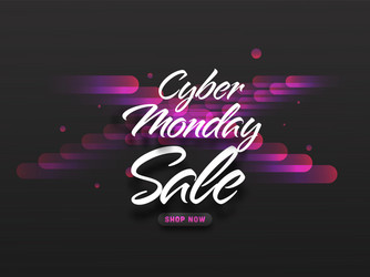 cyber monday sale font with abstract gradient vector image