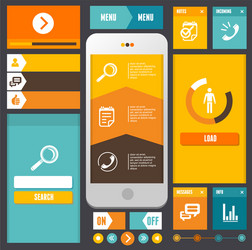 Flat UI Element Kit - Web Templates vector image