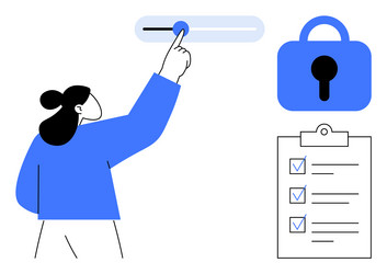 ensuring data security by adjusting privacy vector image