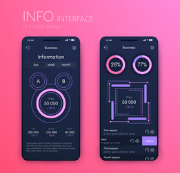 mobile application interface ui design stock vector