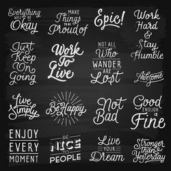 slogans chalkboard abstract Vector Image