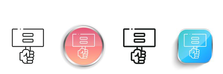 equality icon thin linear regular and button vector image