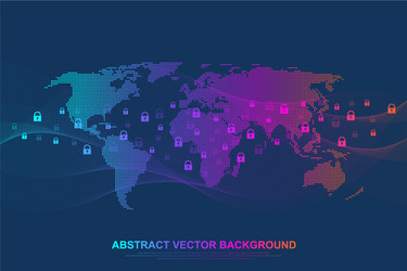 futuristic abstract background blockchain vector image