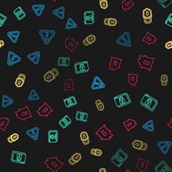 Set line exclamation mark in triangle secure your vector