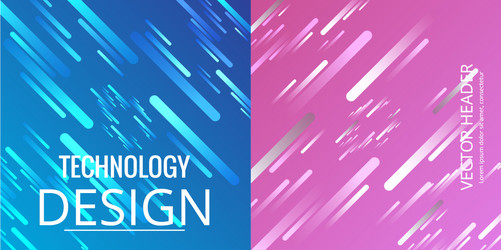 set of abstract geometric seamless color vector image